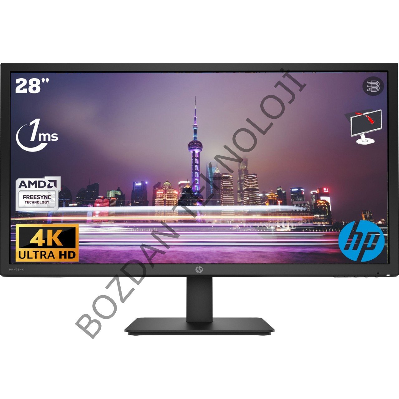HP V28 28'' 60Hz 1ms (HDMI+Display) 4K Ultra HD FreeSync Led Monitör 8WH58AA