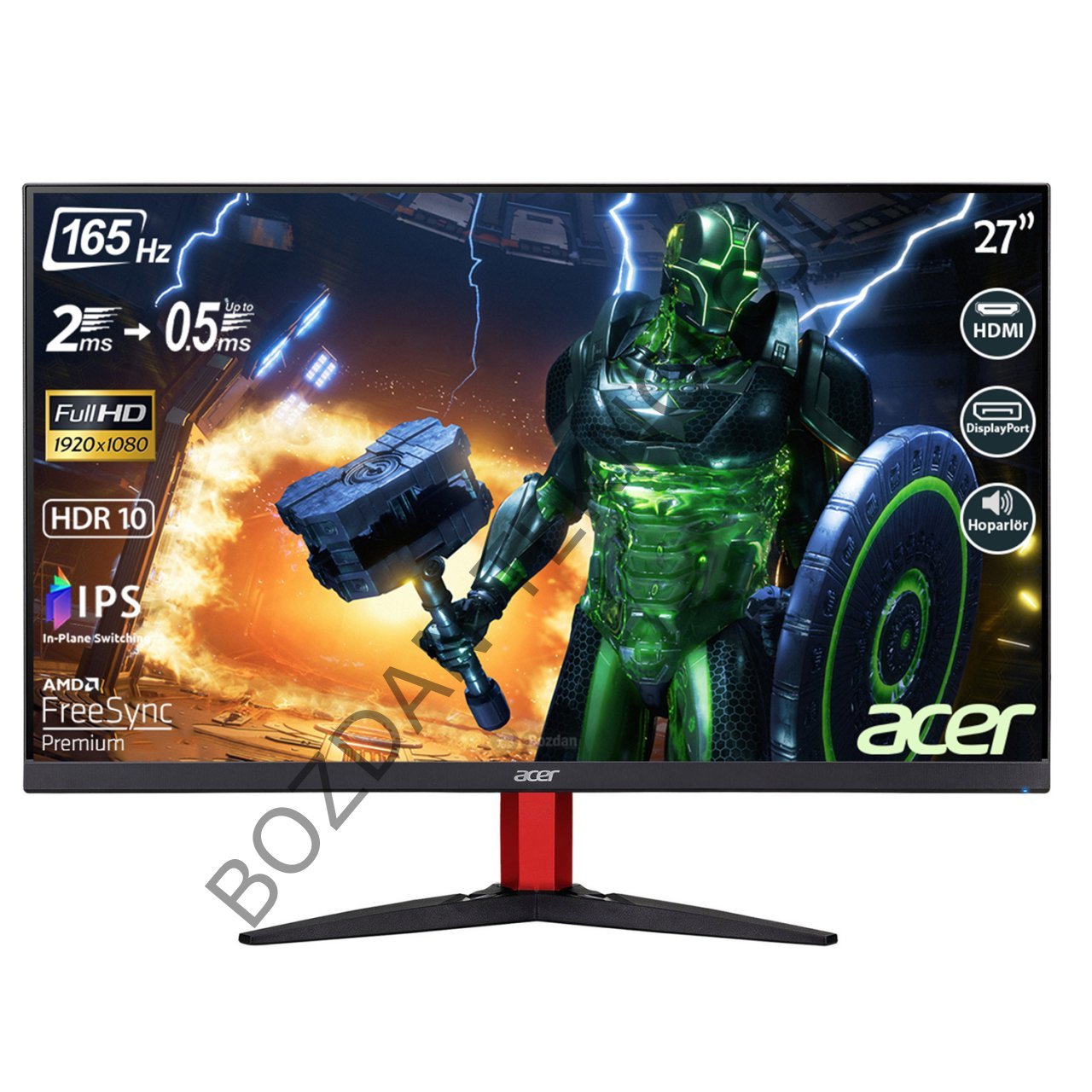 Acer Nitro KG272S Zeroframe 27” 165Hz 2ms (2xhdmı+Display) Freesync Premium Full Hd IPS LED Monitör UM.HX2EE.S01
