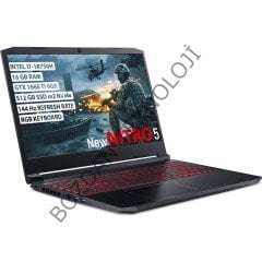 Acer Nitro 5 Intel Core i7 10750H 16GB 512GB SSD GTX1660Ti Freedos 15.6'' FHD Taşınabilir Bilgisayar NH.Q7PEY.002