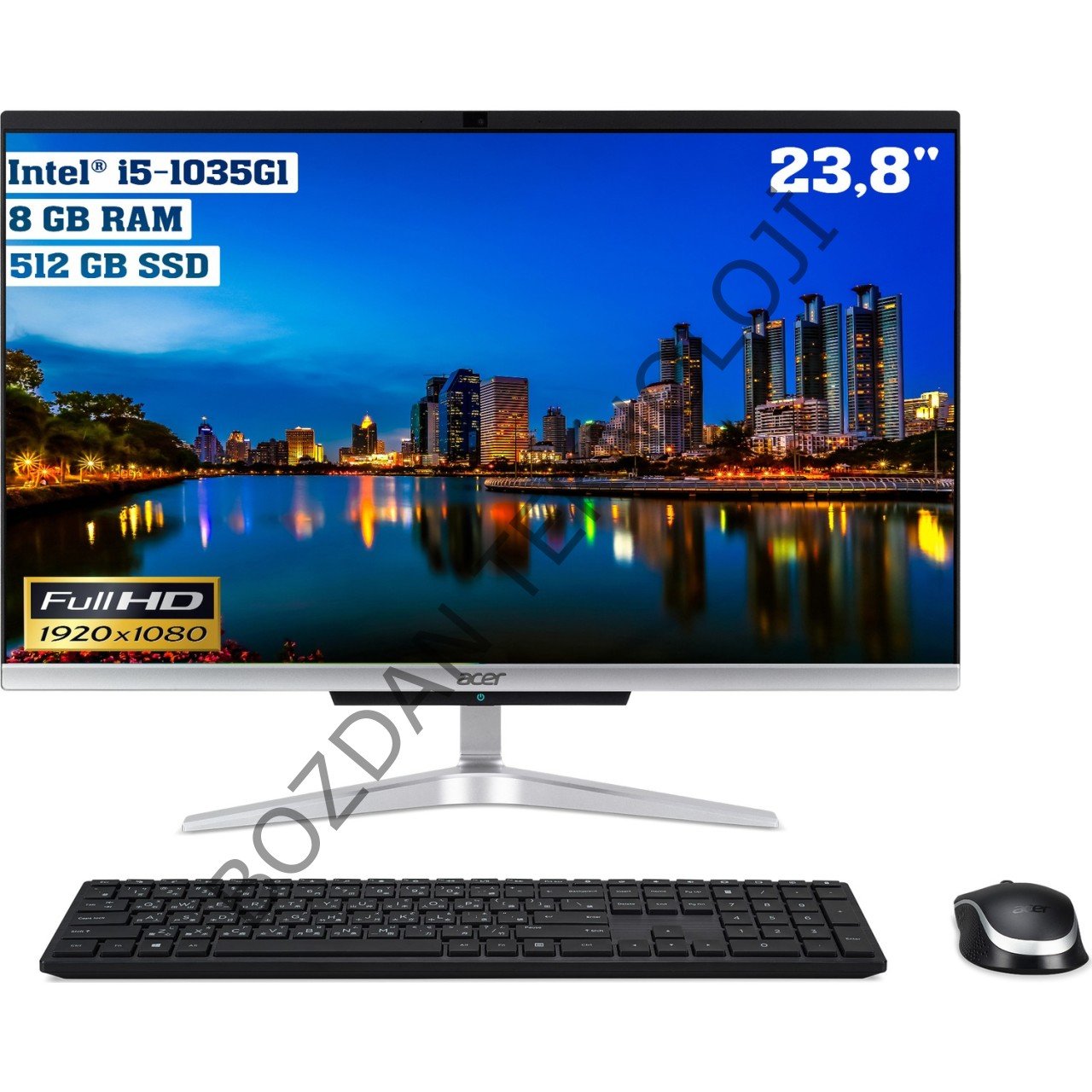 Acer Aspire C24-963 Intel Core i5 1035G1 8GB 512GB SSD Freedos 23.8'' FHD All In One Bilgisayar DQ.BEREM.003