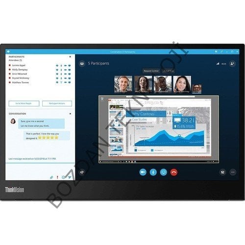 Lenovo ThinkVision M14 14'' 60Hz 6ms Type-C Full HD IPS LED Monitör 61DDUAT6TK