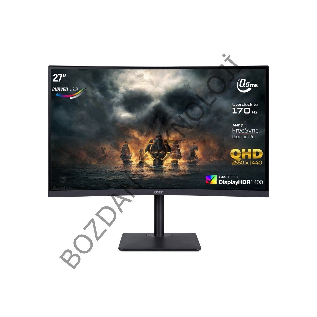 Acer Nitro XZ273UP 27” 170Hz 0.5ms (Hdmı+Display) Freesync Premium Full Hd Qhd Curved Monitör UM.HX3EE.P25
