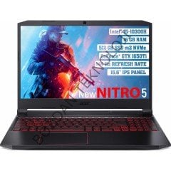 Acer Nitro 5 Intel Core i5 10300H 16GB 512GB SSD GTX1650Ti Freedos 15.6'' FHD Taşınabilir Bilgisayar NH.Q7JEY.001