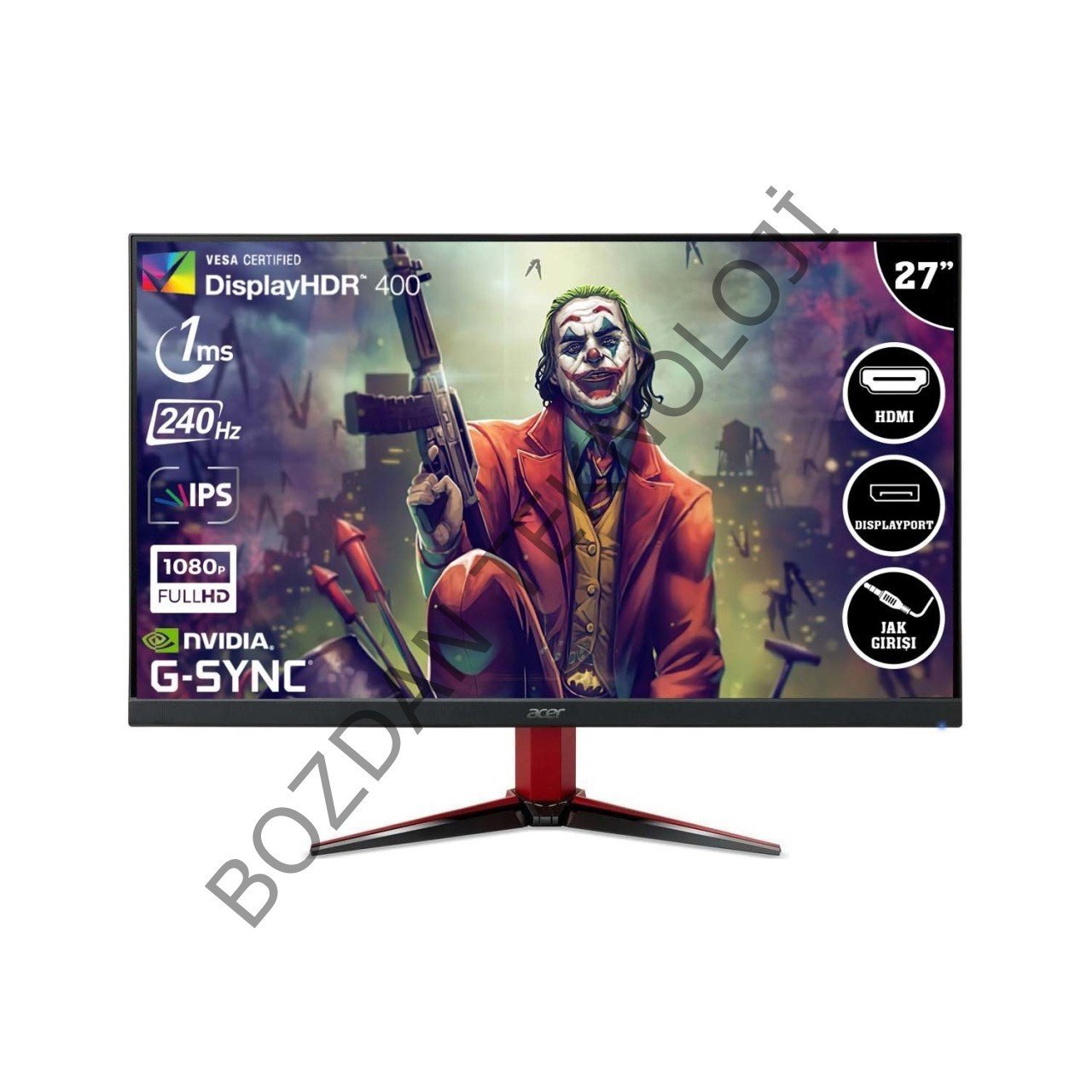 Acer VG272X 27'' 240Hz 1ms (HDMI+Display) G-Sync Full HD IPS LED Monitör UM.HV2EE.X01