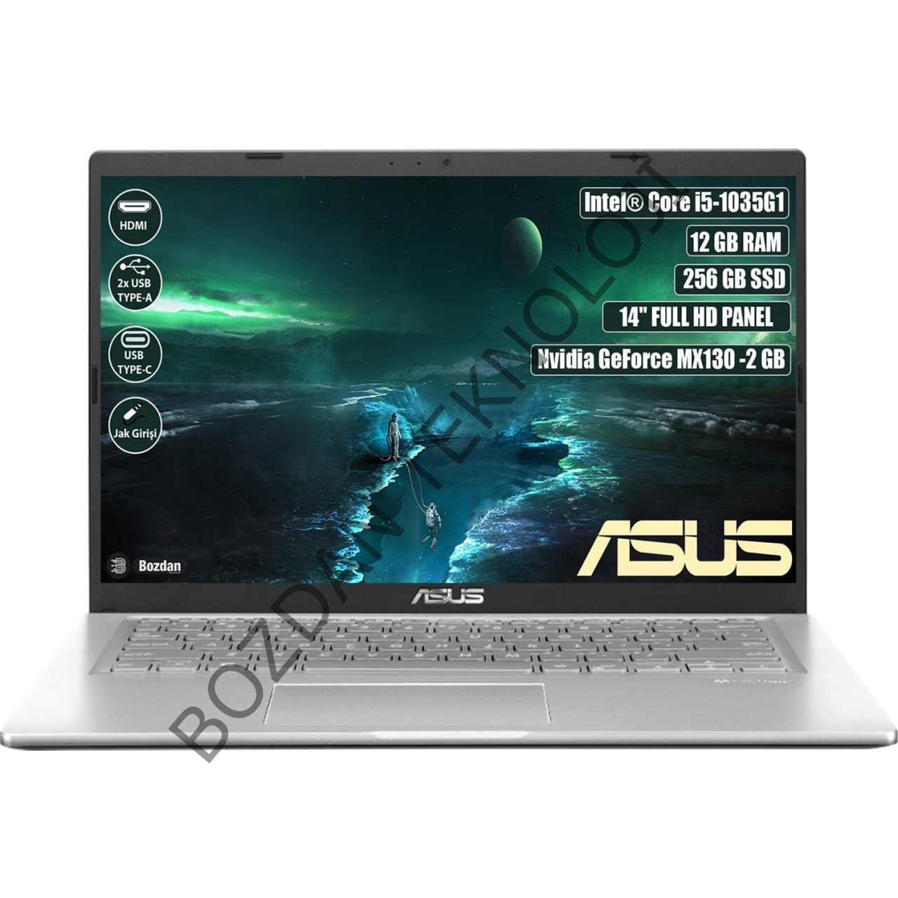 Asus Intel Core İ5-1035G1 12 GB 256 GB SSD MX130 - 2 GB Freedos 14'' Fhd Freedostaşınabilir Bilgisayar X415JF-EK012+