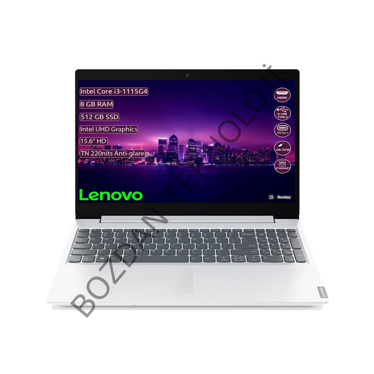 Lenovo Ideapad L3 15ITL6 Intel Core I3-1115G4 8 GB 512GB SSD 15,6'' Hd Freedos Taşınabilir Bilgisayar 82HL009JTX