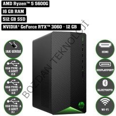 Hp Pavilion TG01-2033NT Amd Ryzen 5 5600G 16 GB 512 GB SSD Rtx 3060 Freedos 434P3EA