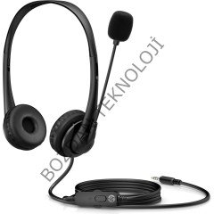 Hp Kablolu Stereo Mikrofonlu 3.5mm Aux Kulaklık Siyah 428H6AA