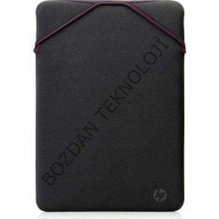 Hp 15.6 Çift Taraflı Fermuarsız Neopren Kılıf Siyah ve Bordo 2F1W8AA