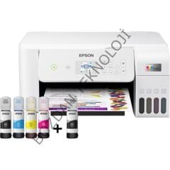 Epson Ecotank L3266 Renkli Tanklı Yazıcı Baskı-Tarama- Kopya - (Usb, Wifi, Wi-Fi Direct) + Orijinal Epson Mürekkep C11CJ66412