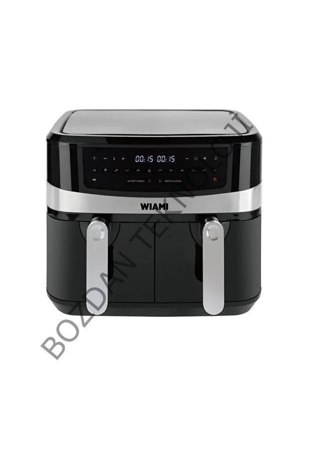 Wiami Air Fryer 9 Litre Siyah Çift Sepetli Akıllı Fritöz