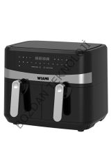 Wiami Air Fryer 9 Litre Siyah Çift Sepetli Akıllı Fritöz
