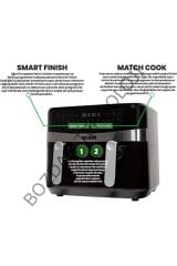 Wiami Air Fryer 9 Litre Siyah Çift Sepetli Akıllı Fritöz