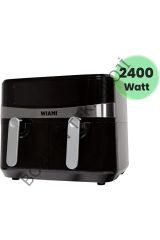 Wiami Air Fryer 9 Litre Siyah Çift Sepetli Akıllı Fritöz