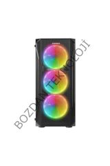 Everest 600w-peak (X-RACER) Tg Rgb Fan Mid Tower Bilgisayar Kasası