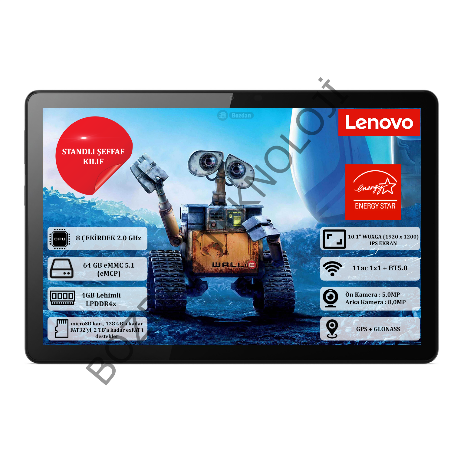 LENOVO Tab M10 Tablet 64 Gb 25,6 Cm (10.1'') 4 Gb Wi-Fi 5 (802.11ac) Android 11 Gri