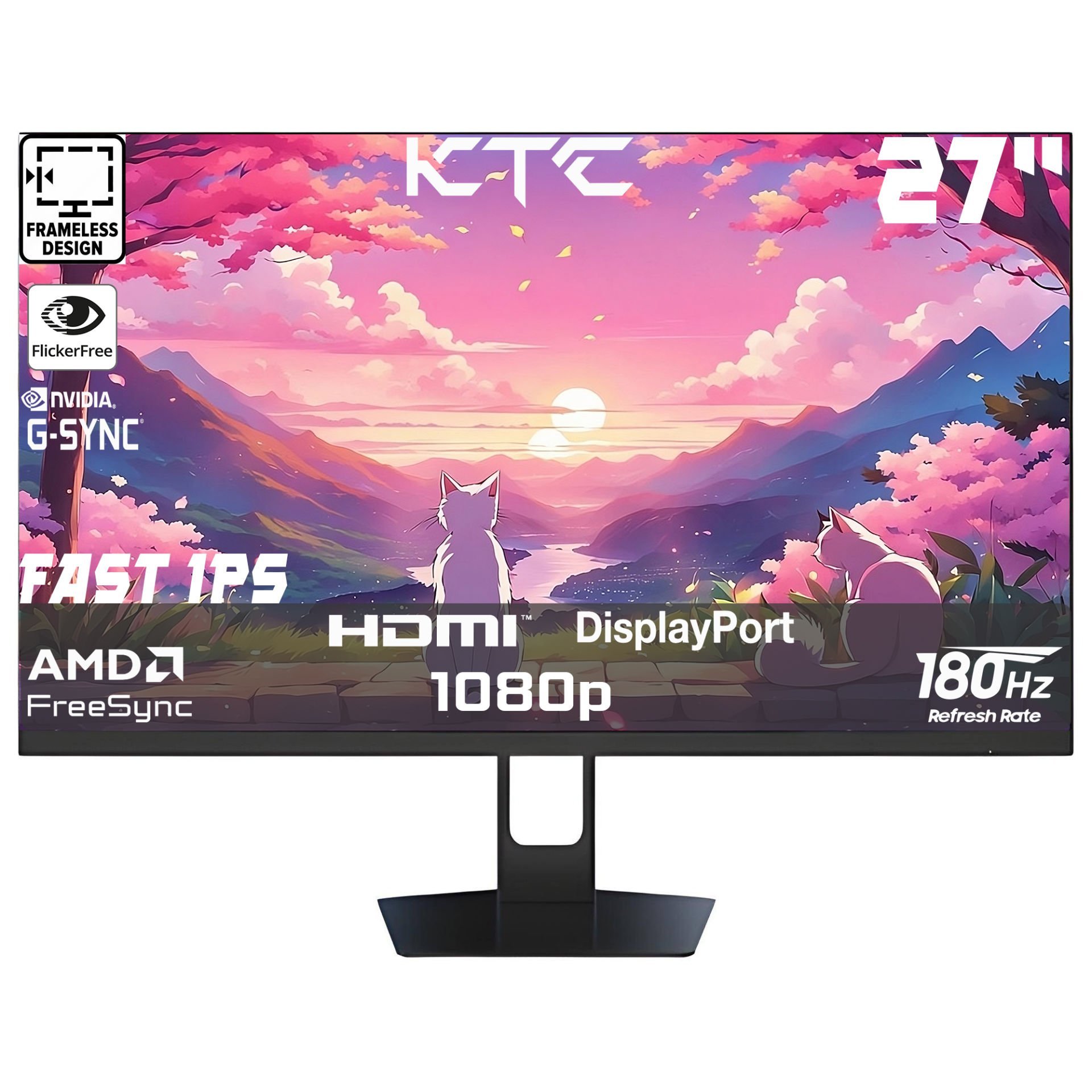 KTC H27F22 27'' 180 Hz (HDMI + Dısplay Port ) 1920×1080 Freesync FHD Fast IPS Flat Monitör