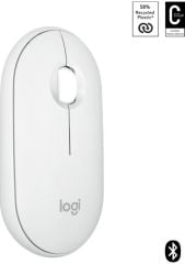 Logitech M350s Pebble 2 Bluetooth Kablosuz Sessiz Kompakt Mouse - Beyaz