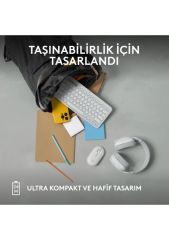 Logitech M350s Pebble 2 Bluetooth Kablosuz Sessiz Kompakt Mouse - Beyaz