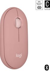 Logitech M350s Pebble 2 Bluetooth Kablosuz Sessiz Kompakt Mouse - Pembe