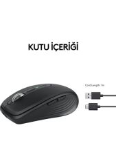 Logitech MX Anywhere 3S Kompakt 8000 DPI Optik Sensörlü Sessiz Bluetooth Kablosuz Mouse - Siyah