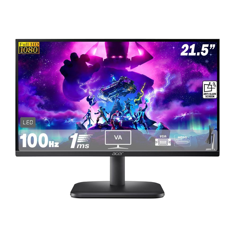Acer EK221Q 21.5'' 1ms 100HZ FHD (HDMI+VGA) Vesa Monitör UM.WE1EE.H01