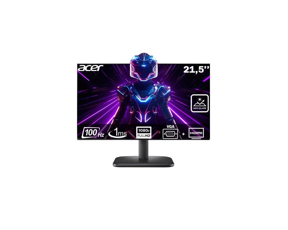 Acer EK221Q 21.5'' 1ms 100HZ FHD (HDMI+VGA) Vesa Monitör UM.WE1EE.H01