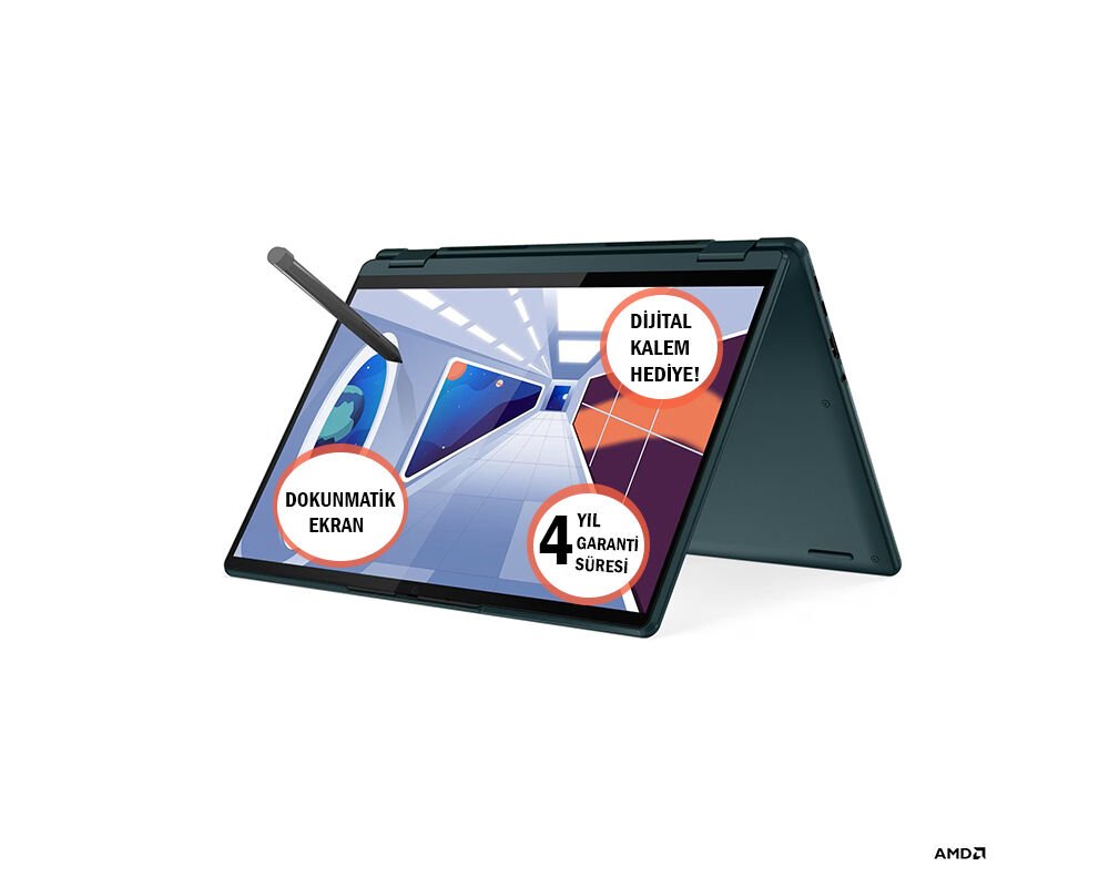 Lenovo YOGA 6 AMD Ryzen™ 5 7530U 8 GB 512 GB SSD 13,3'' WUXGA FreeDOS IPS 83B2009NTX
