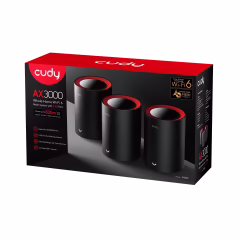 Cudy M3000 3-Pack AX3000MBPS 2.4ghz/5ghz Ap/re/wısp 2.5ge Mu-Mımo Kablosuz 3'lü Mesh Wi-Fi 6 Sistemi