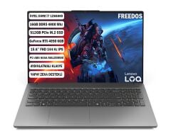 Lenovo LOQ Intel Core i7 12650HX 16GB 512GB SSD RTX4050 Freedos 15.6'' FHD Taşınabilir Bilgisayar 83LK002VTR